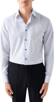 Eton Contemporary Fit Check Dress Shirt