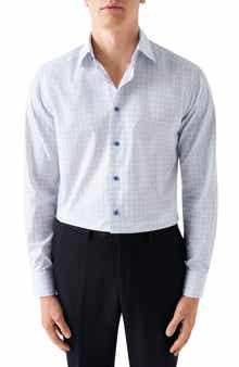 Eton Contemporary Fit Check Dress Shirt