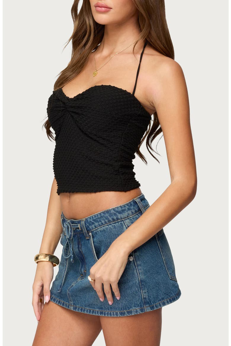 Zoee Halter Top, Alternate, color, BLACK