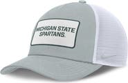 Nike Men's Nike Gray/White Michigan State Spartans 2025 On-Field Rise Patch Trucker Adjustable Hat