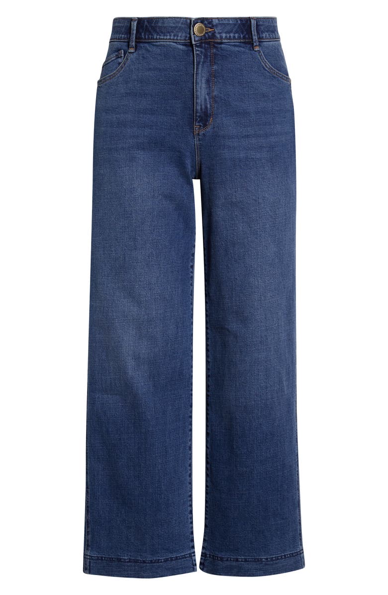 Wit & Wisdom Gracie Skyrise Double Side Seam Wide Leg Jeans, Alternate, color, Mid Blue