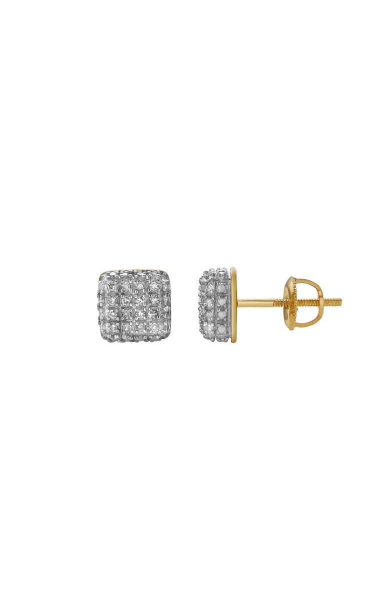 LuvMyJewelry Saudade 10K Yellow Gold Diamond Unisex Earrings - 0.19 Cts, Alternate, color, 10K Yellow Gold