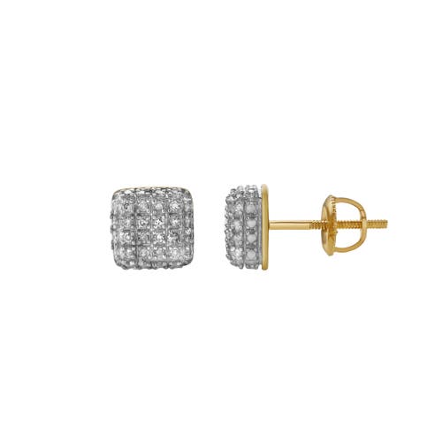 Luvmyjewelry Saudade 10k Yellow Gold Diamond Unisex Earrings In 10k Yellow Gold