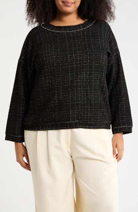 MAX STUDIO Jacquard Crewneck Knit Top