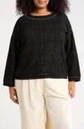 MAX STUDIO Jacquard Crewneck Knit Top