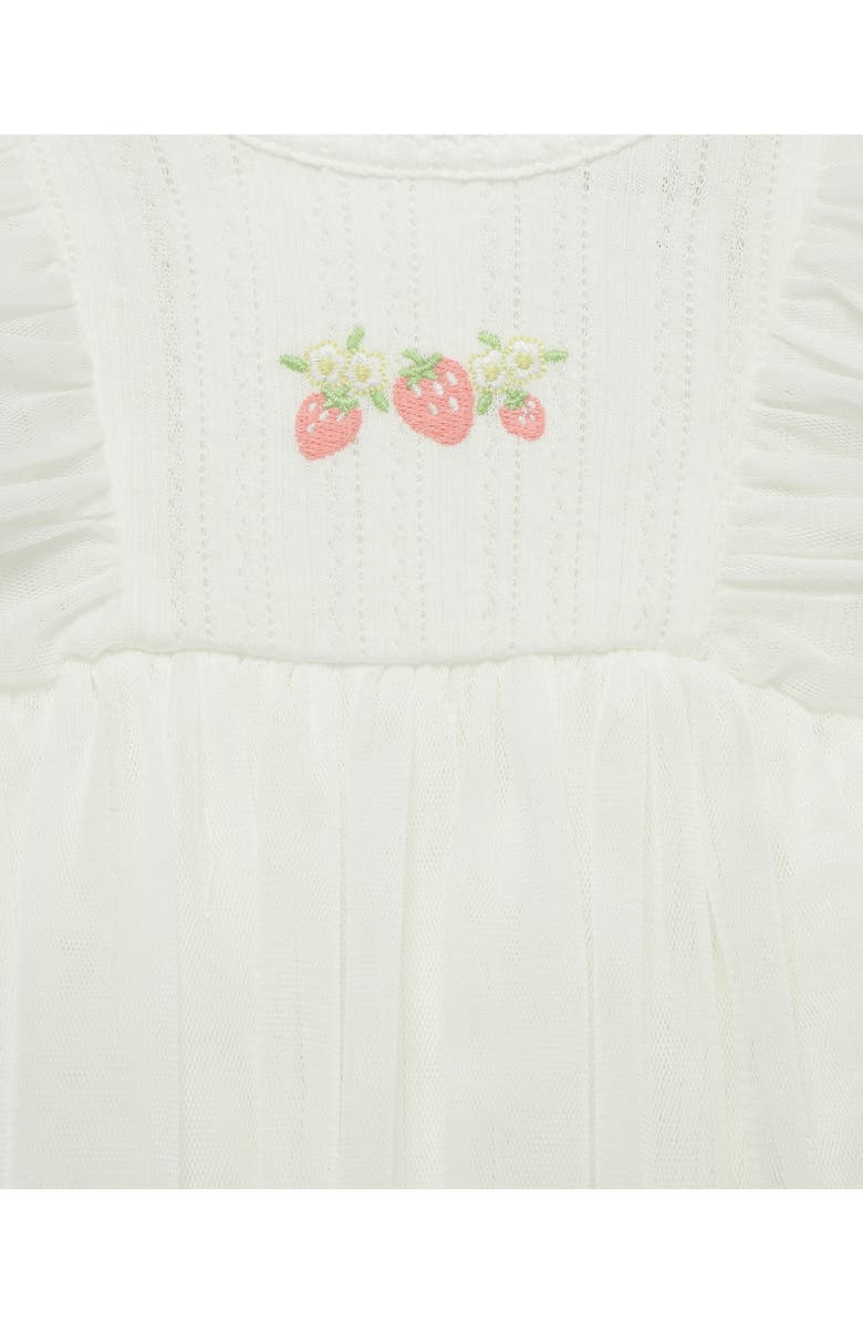 Little Me Strawberry Popover Dress & Headband Set, Alternate, color,
