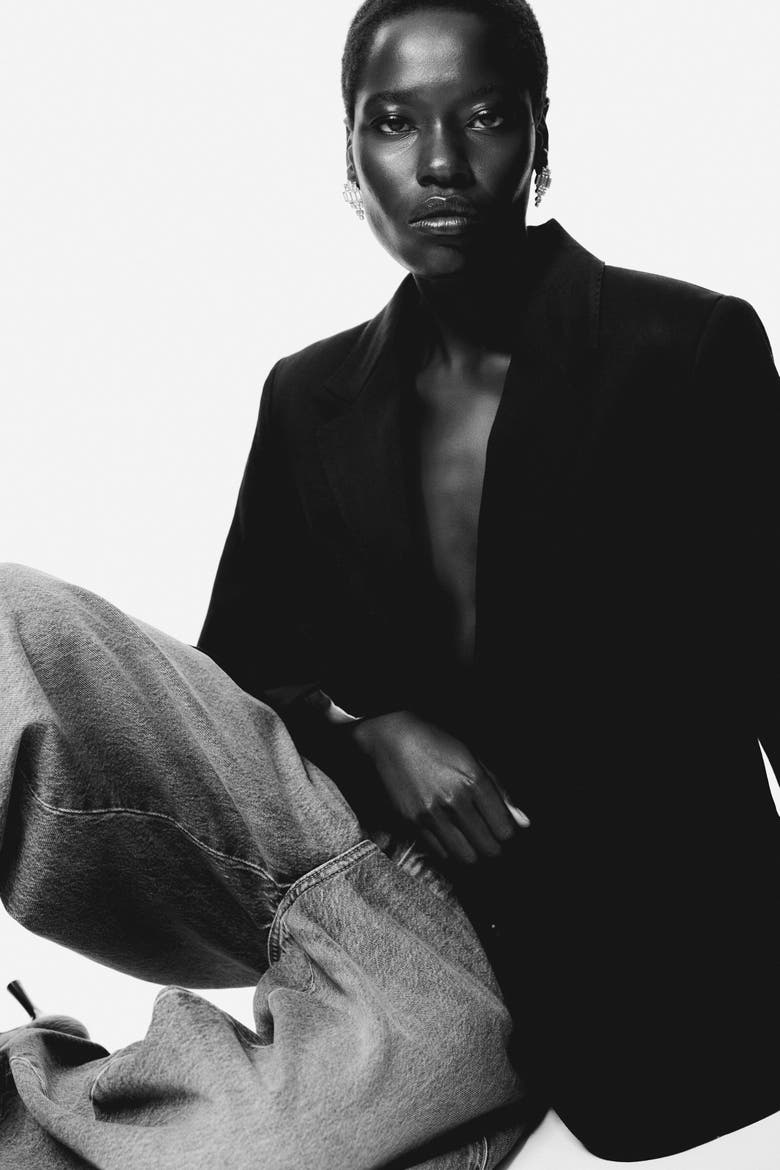 Single-breasted Blazer, Alternate, color, Black