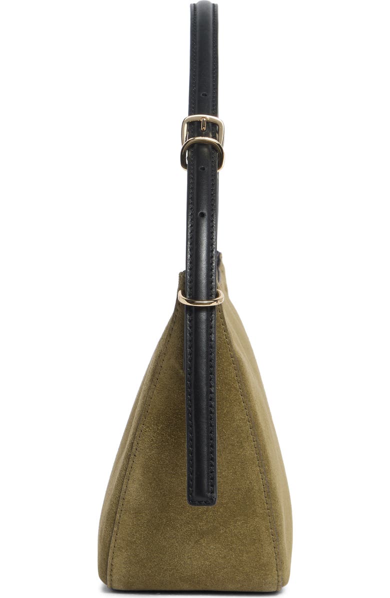 Madewell The Keeper Suede Shoulder Bag, Alternate, color, Aged Olive