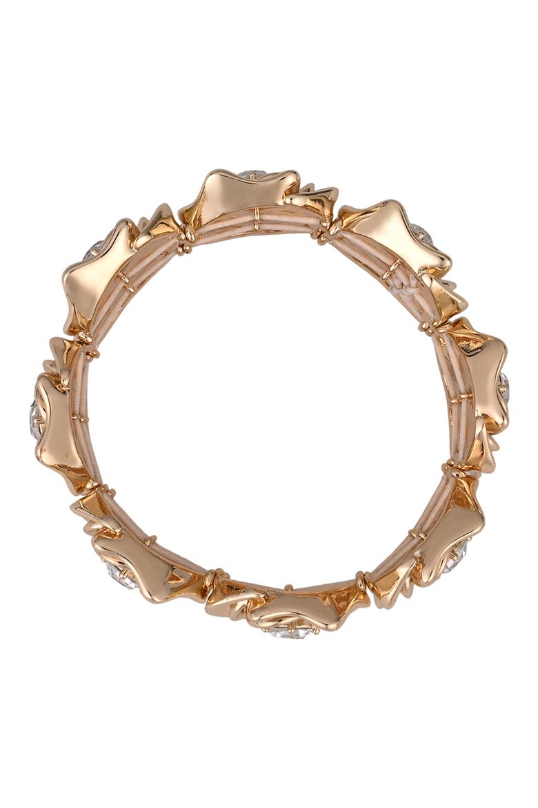 Glass Crystal Stretch Bracelet, Main, color, GOLD
