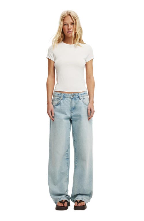 Cotton On Sheer Layer Crew Short Sleeve In White