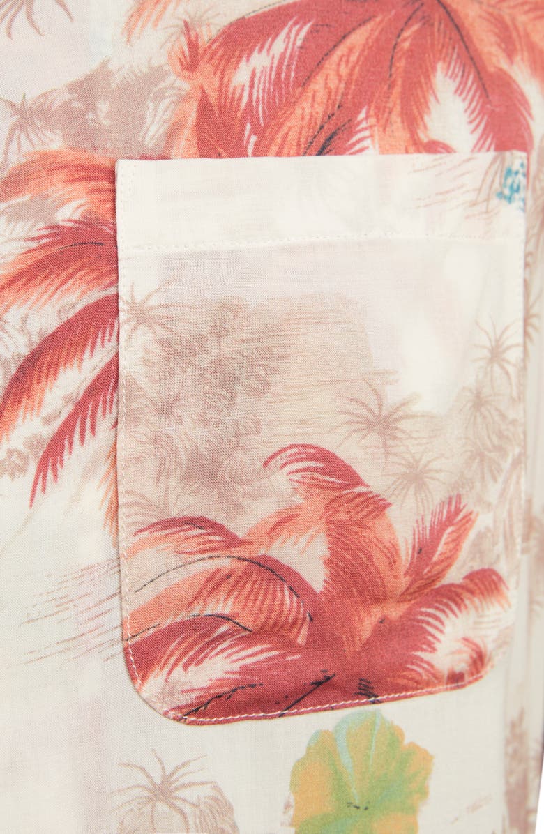 AllSaints Kanaloa Short Sleeve Button-Up Aloha Shirt, Alternate, color, 