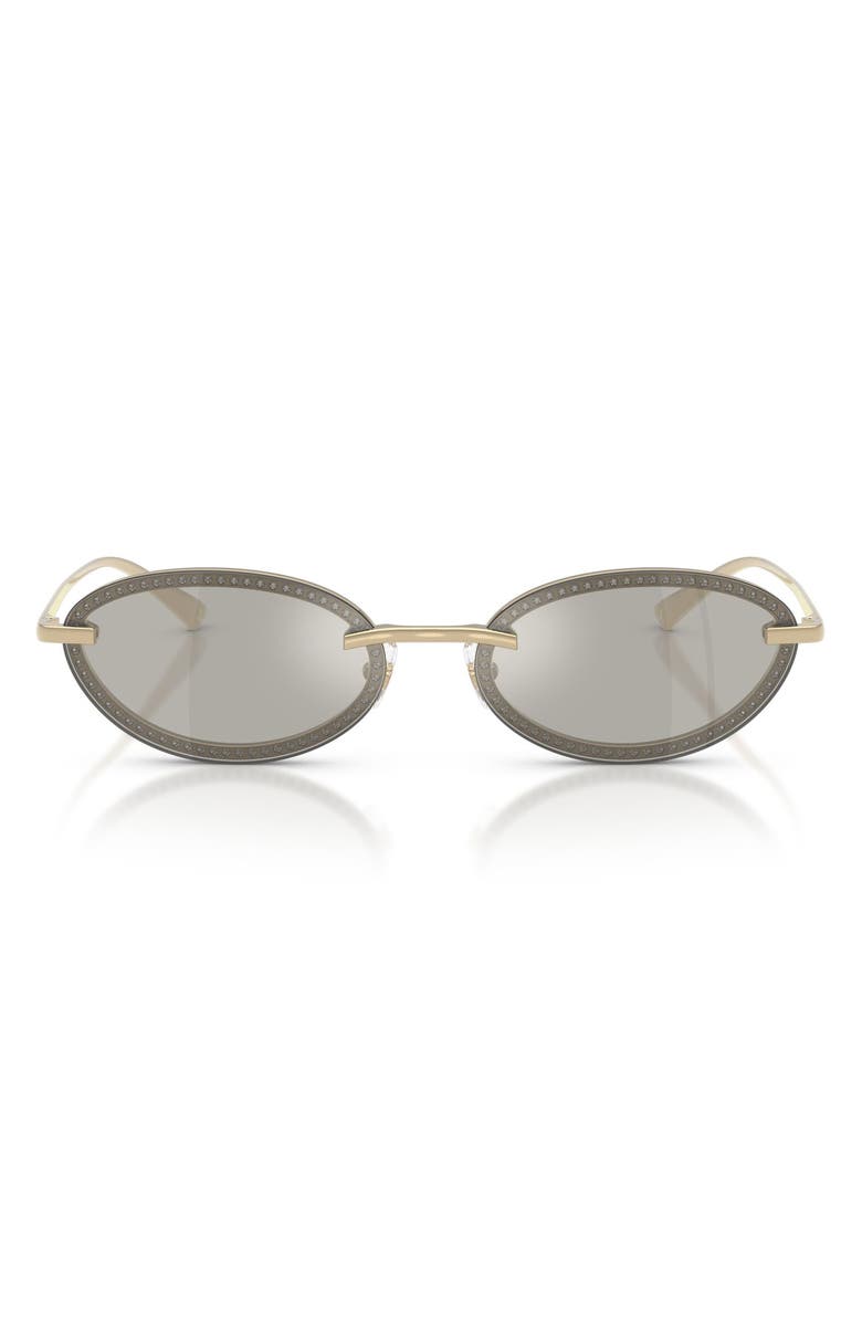 Jimmy Choo Zina 59mm Oval Sunglasses, Main, color, Gold / Grey Mirror Silver