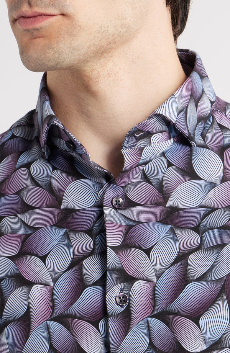 Stone Rose Bad Trip Short Sleeve Button-Up Shirt, Alternate, color, 