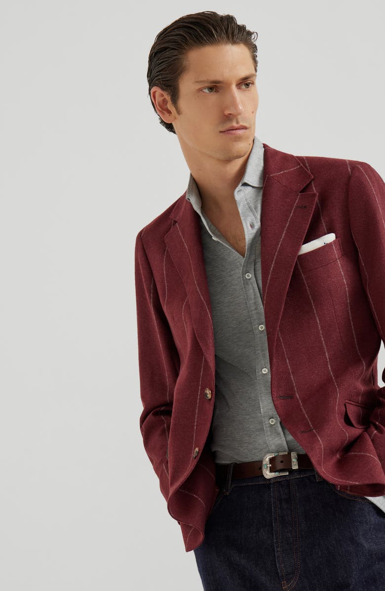 Brunello Cucinelli Lightweight jersey shirt, Alternate, color, Grey