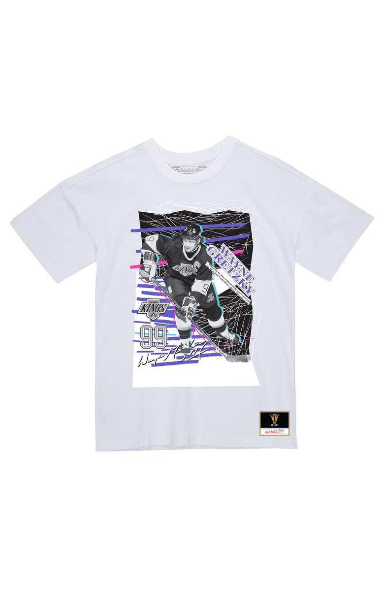 Mitchell & Ness Men's Mitchell & Ness Wayne Gretzky White Los Angeles Kings Streak T-Shirt, Alternate, color, White