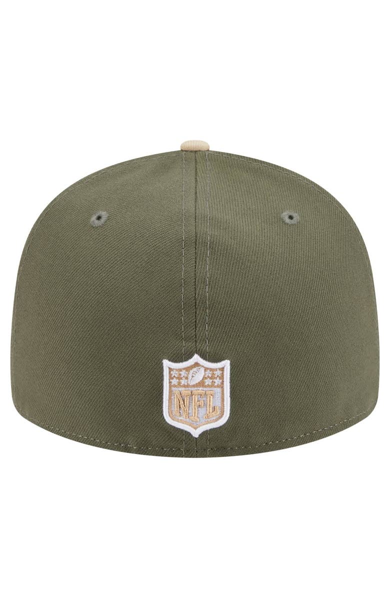 New Era Men's New Era Light Beige/Olive San Francisco 49ers Two-Tone Color Pack Split Panel 59FIFTY Fitted Hat, Alternate, color, Light Beige