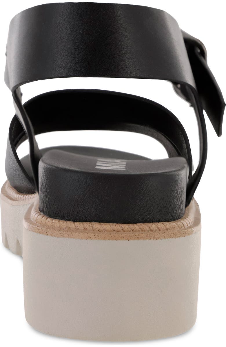 MIA Jovie Ankle Strap Platform Wedge Sandal, Alternate, color, Black Burn