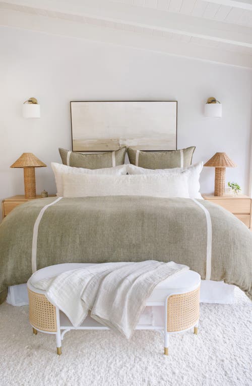 Pom Pom At Home Rory Linen Sham In Green