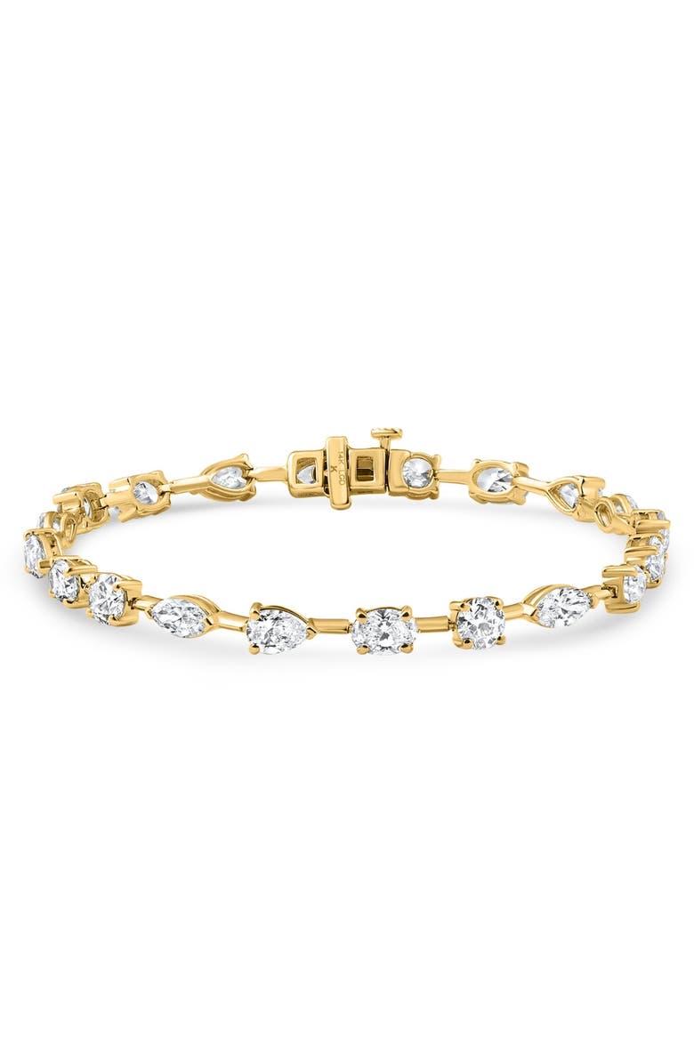 Bliss Diamond 8Ct Mixed Cut Diamond Tennis Bracelet 7" 14k Gold Lab Grown, Alternate, color, 14K Yellow Gold