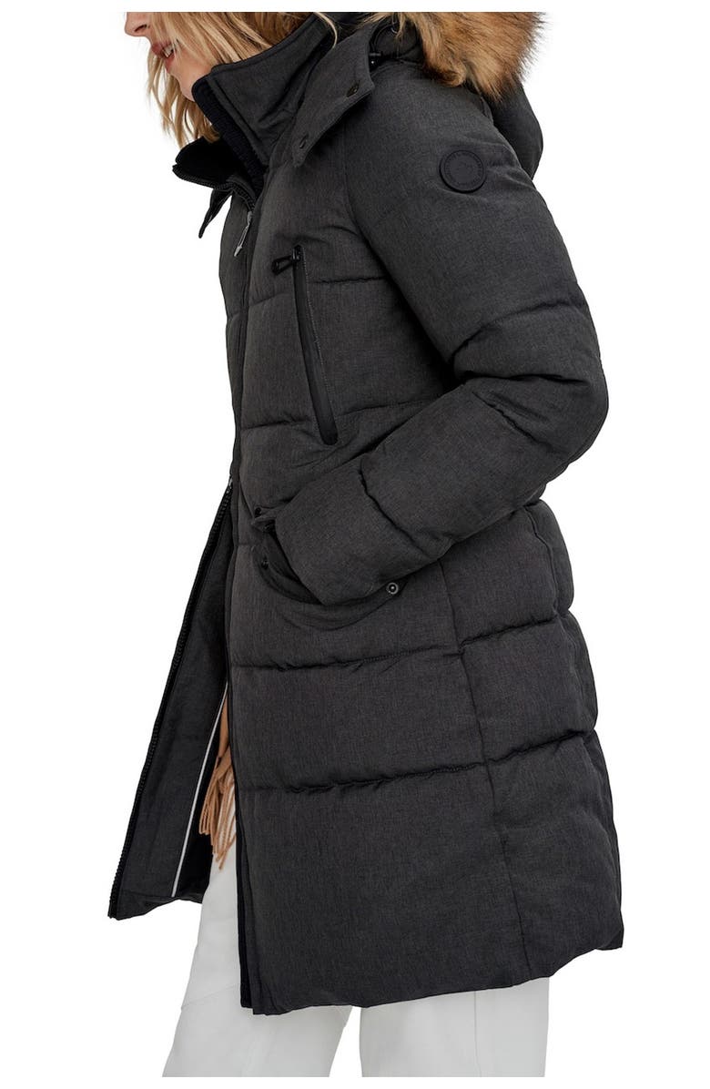 Noize Addie Water Resistant Quilted Hooded Parka, Alternate, color, Black