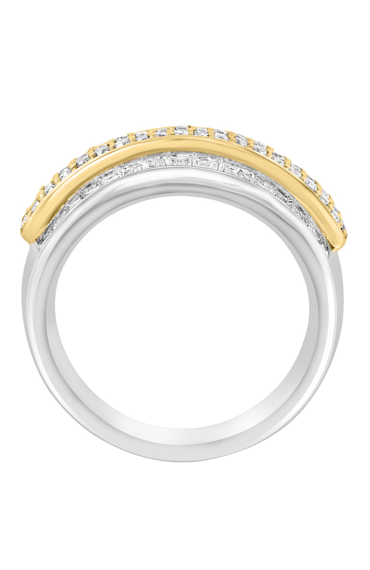 EFFY 14K White & Rose Gold Diamond Pavé Band Ring (Women) | Nordstrom