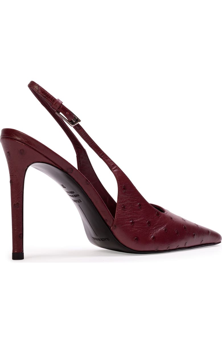 BLACK SUEDE STUDIO Lainey 100 Ostrich Pump, Alternate, color, Ruby Ostrich Leather