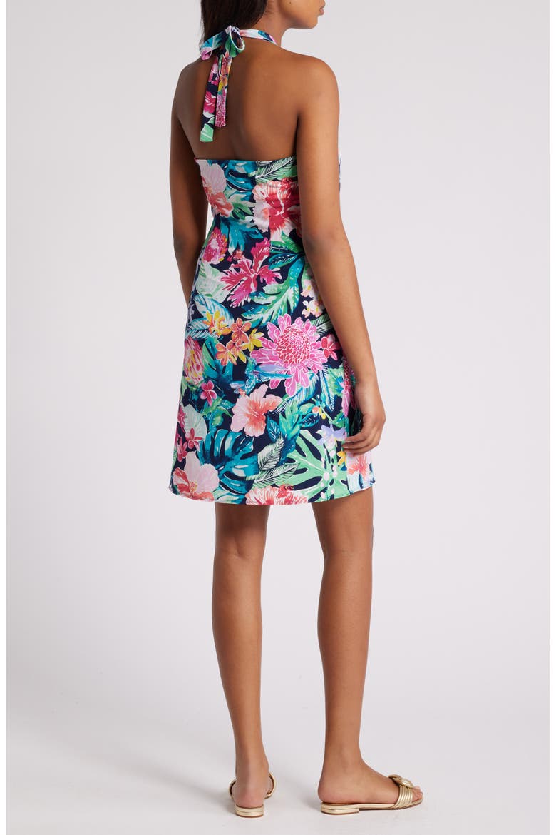 Clara Perfectly Paradise Halter Dress, Alternate, color, ISLAND NAVY
