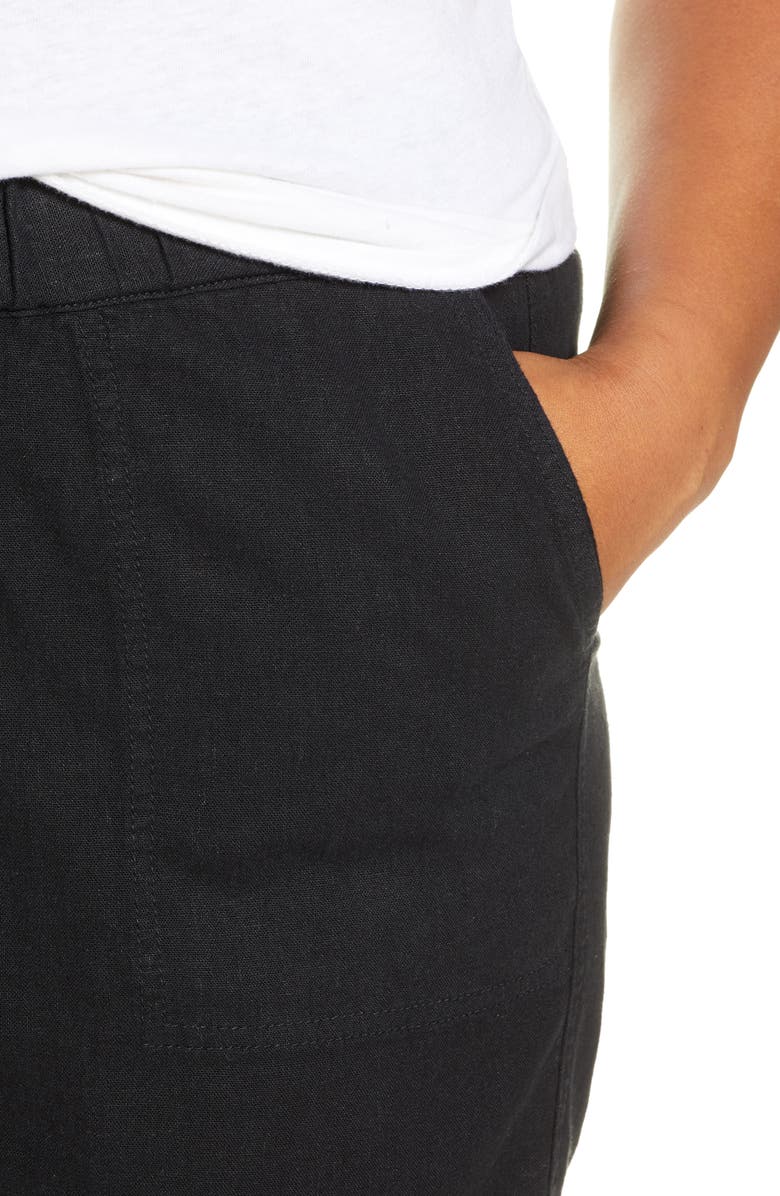 Caslon<sup>®</sup> Drawstring Linen Blend Shorts, Alternate, color, 