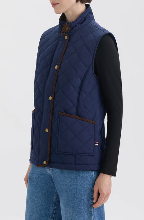 Hunter Diamond Quilted Vest In Blue
