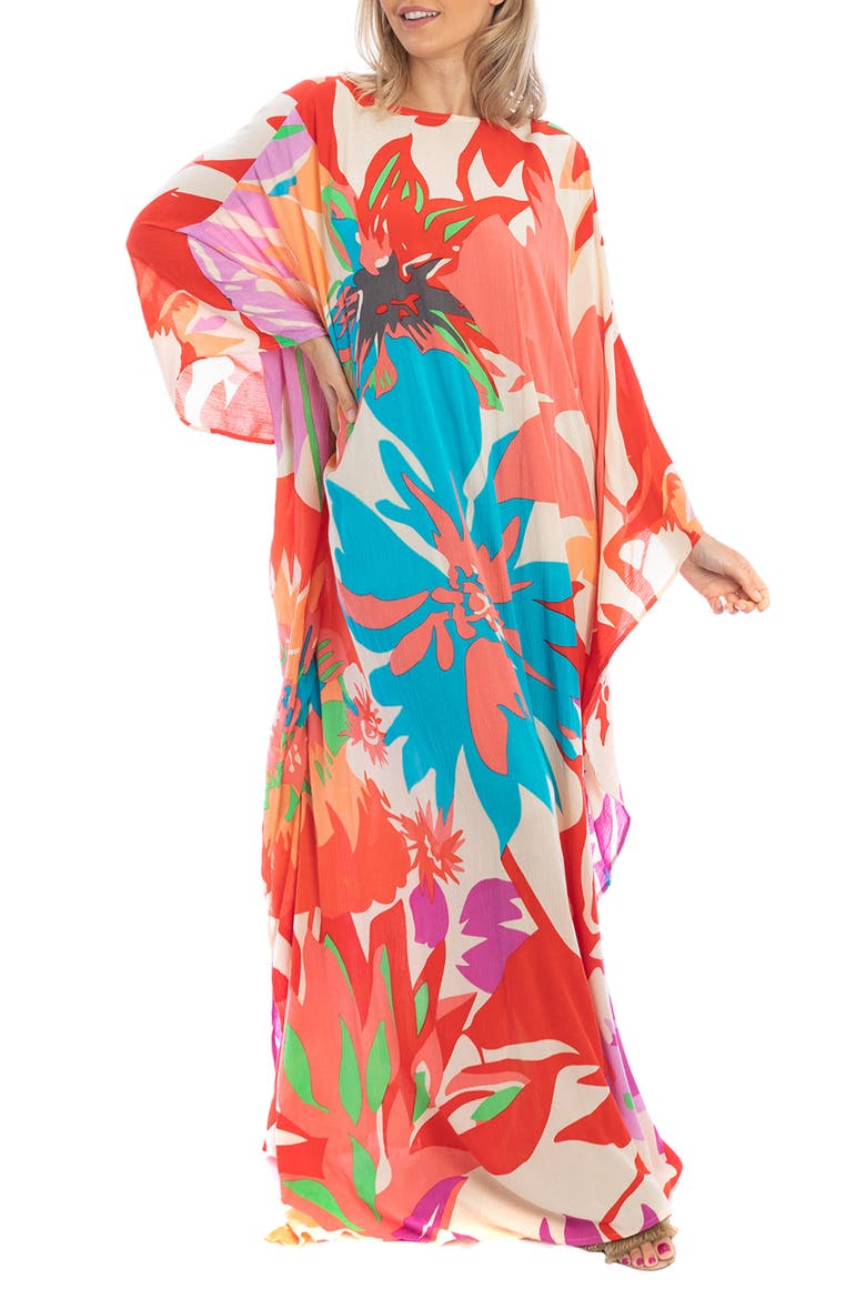 Floral Kaftan, Main, color, PINK COMBO