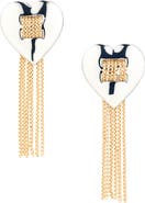Lele Sadoughi Sweetheart Fringe Drop Earrings