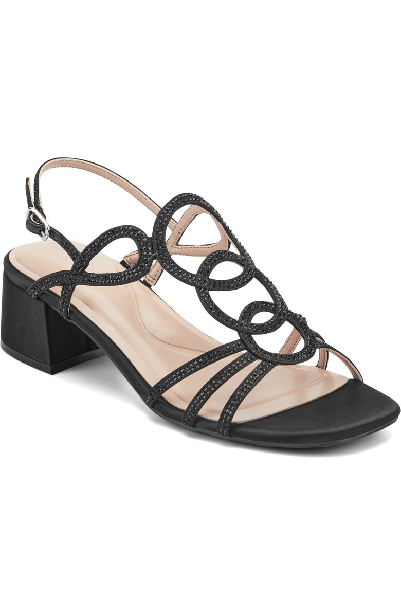 Easy Spirit Yana Block Heel Sandal - Wide Width Available, Main, color, Black