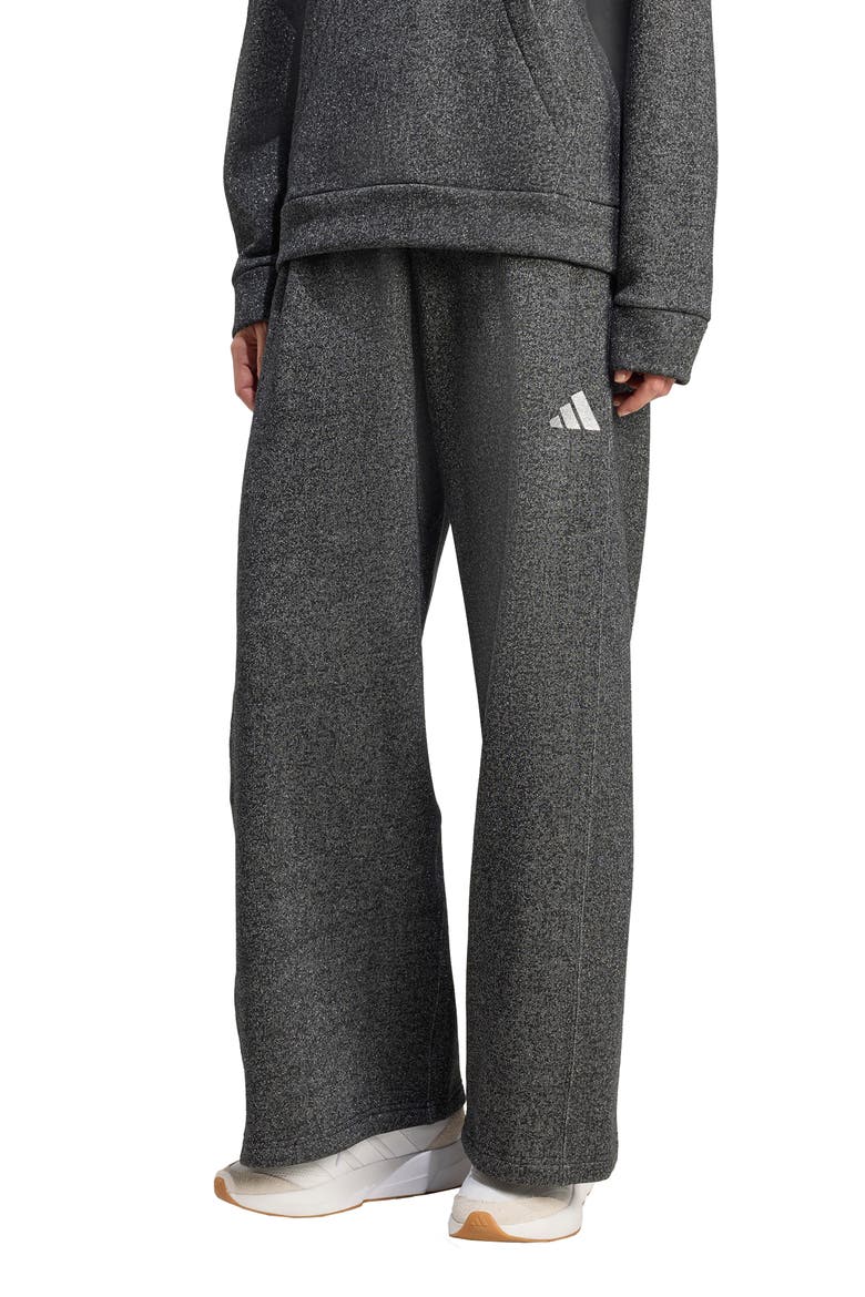ALL SZN Holiday Glitter Fleece Loose Pants, Main, color, BLACK
