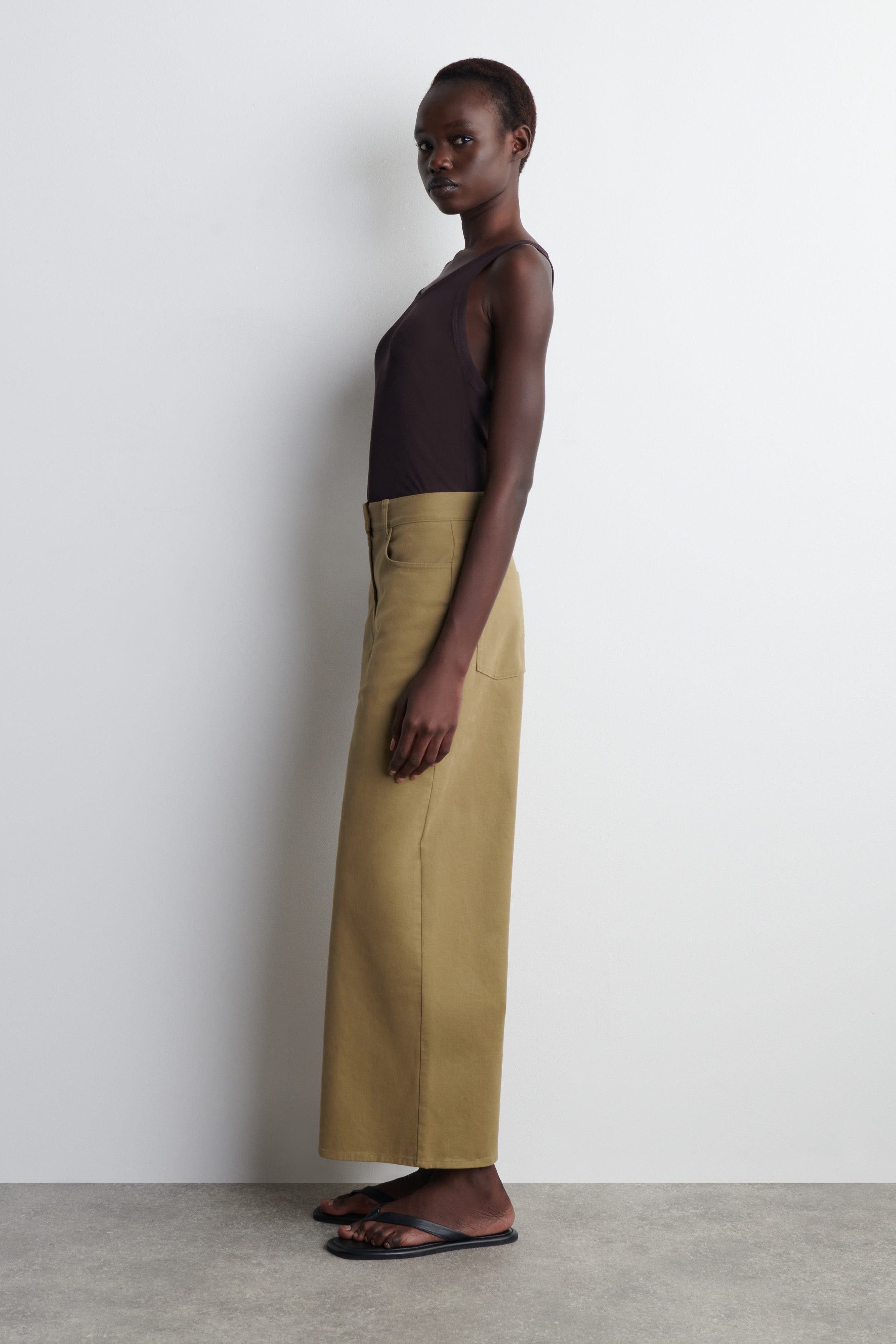 Cotton Cropped Wide-Leg Trousers - image 2