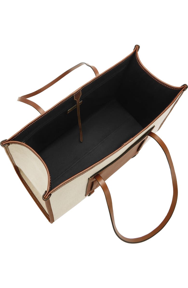 DeMellier Capri Canvas Tote, Alternate, color, Salt/ Pepper / Tan W/ Be