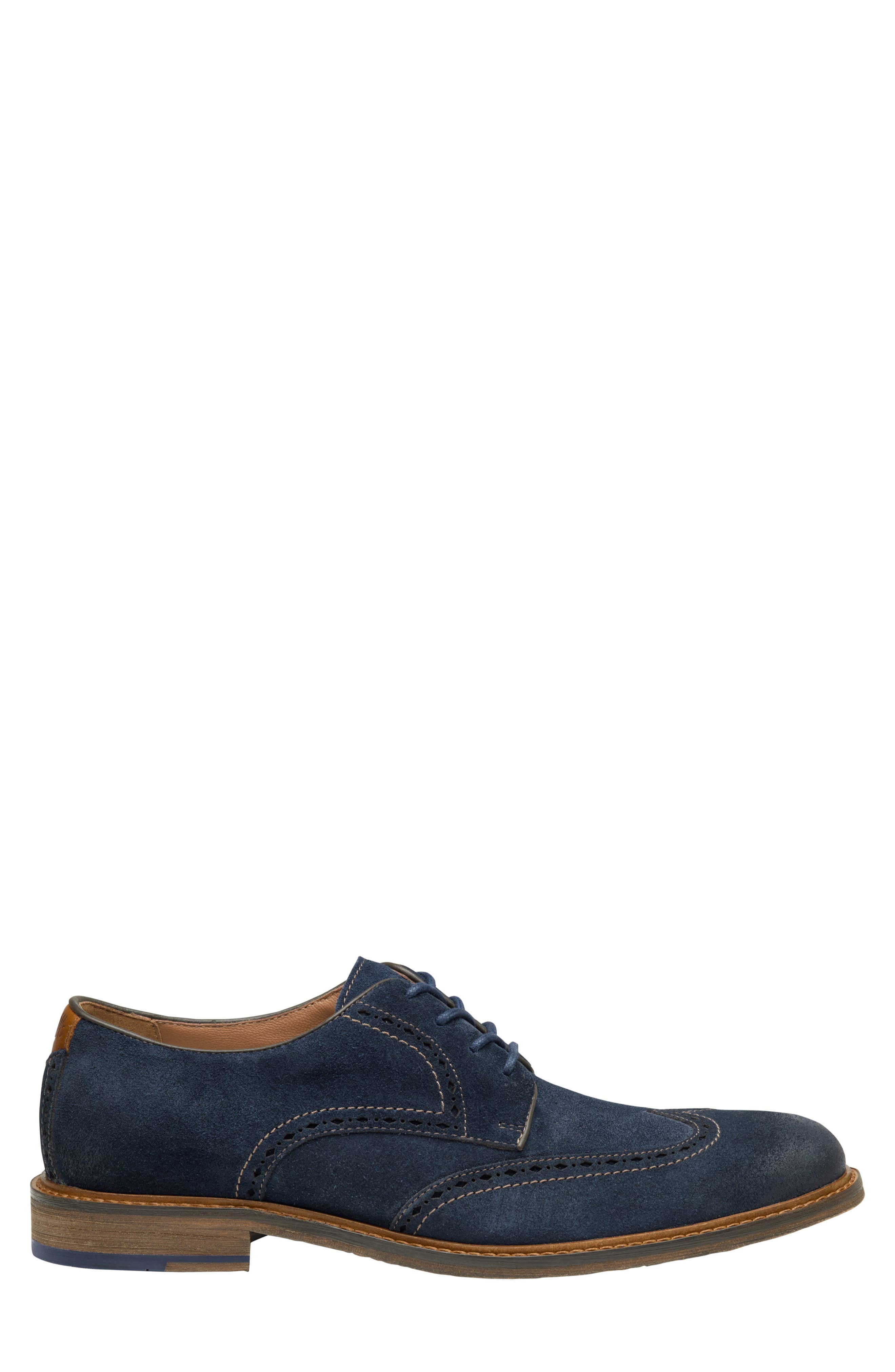 Ripley Wingtip Derby, Alternate, color, NAVY WAXED SUEDE