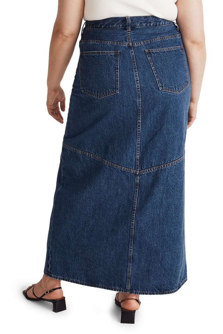 Denim Maxi Skirt, Alternate, color, PINELAND WASH
