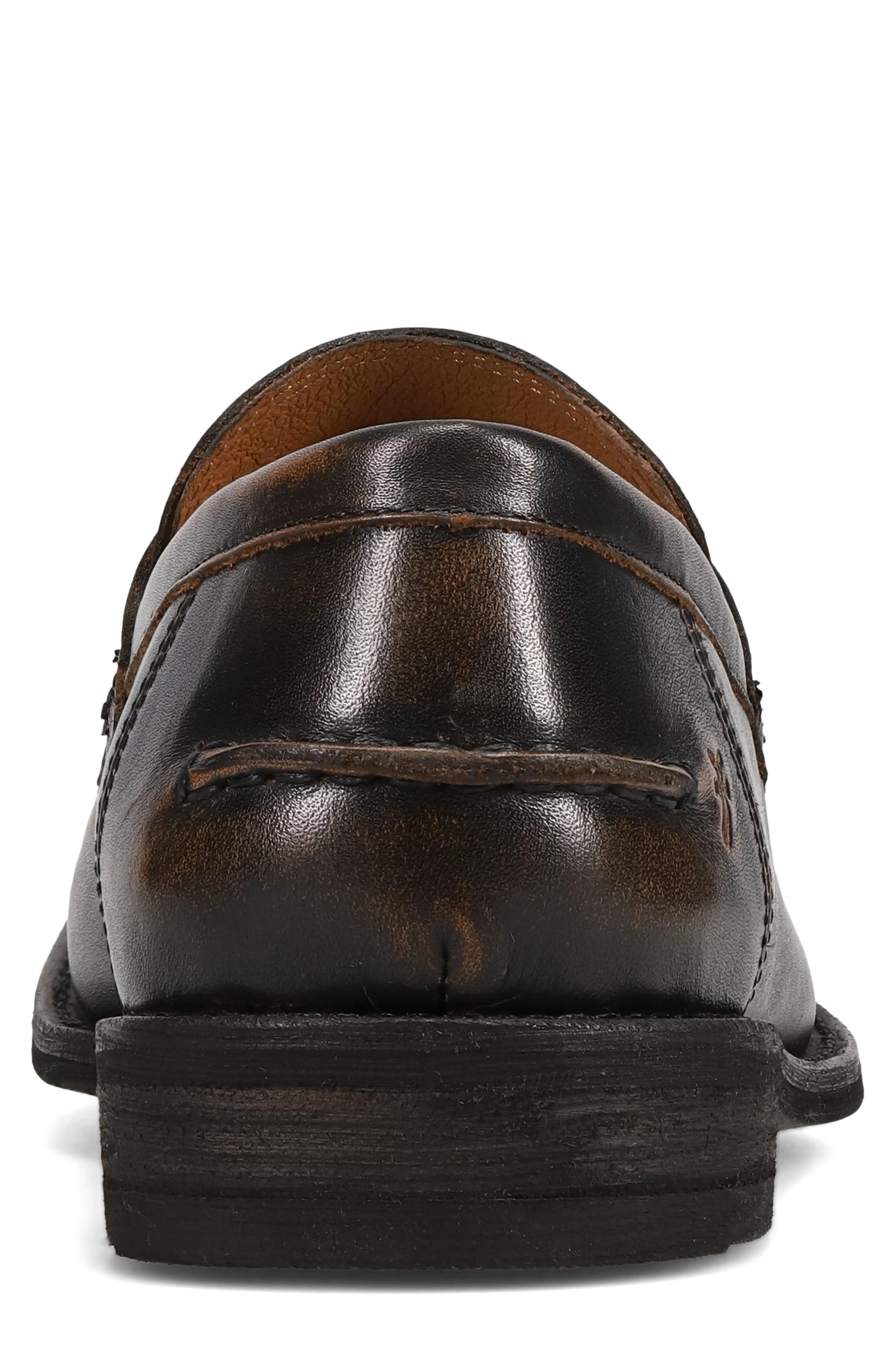 Frye Tyler Flex Leather Penny Loafer, Alternate, color, Brown Brush-Off