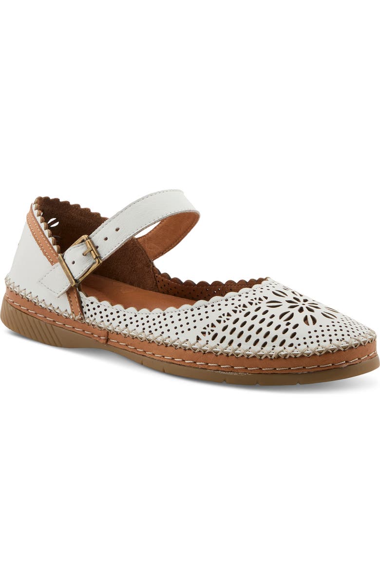 Spring Step Zabelle Mary Jane Flat, Main, color, White