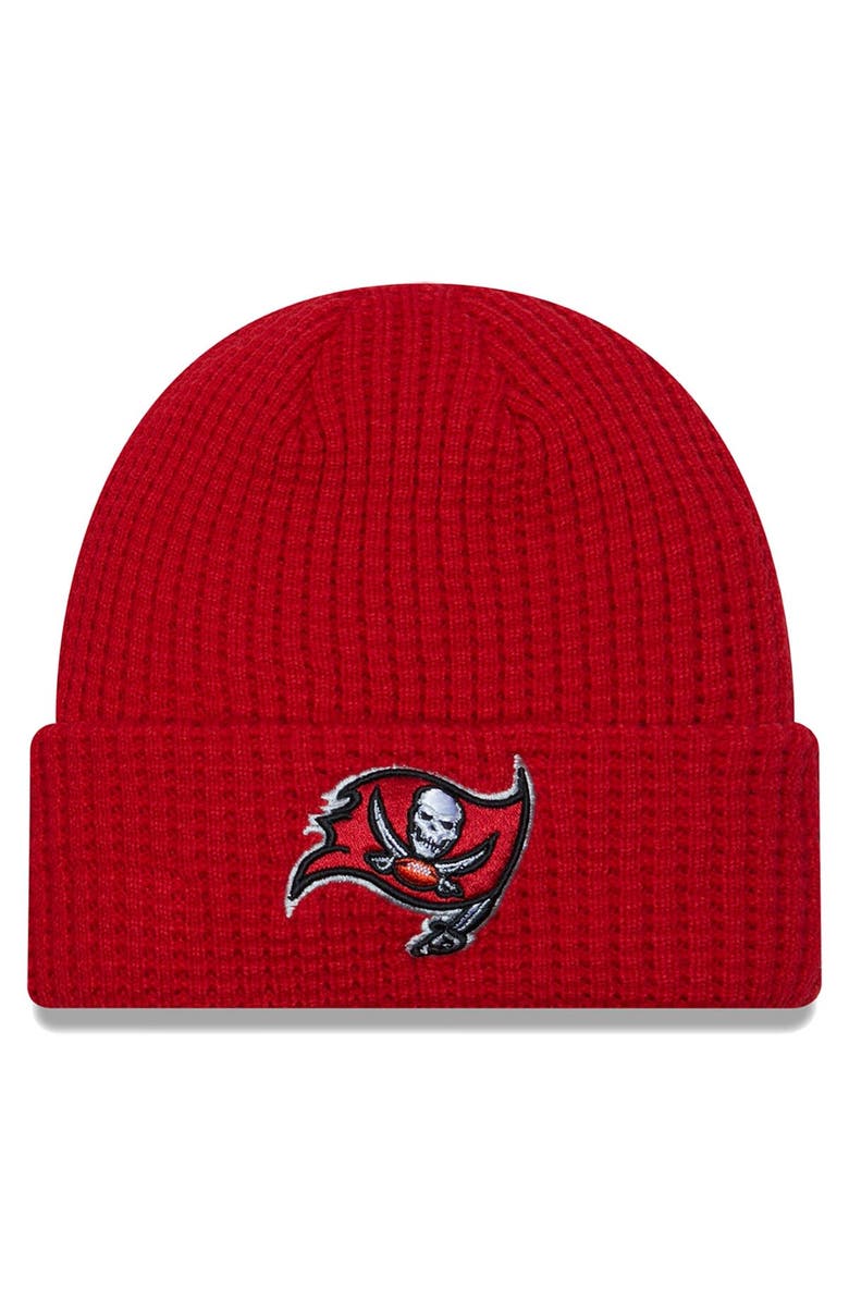 New Era Men's New Era  Red Tampa Bay Buccaneers Prime Cuffed Knit Hat, Main, color, 
