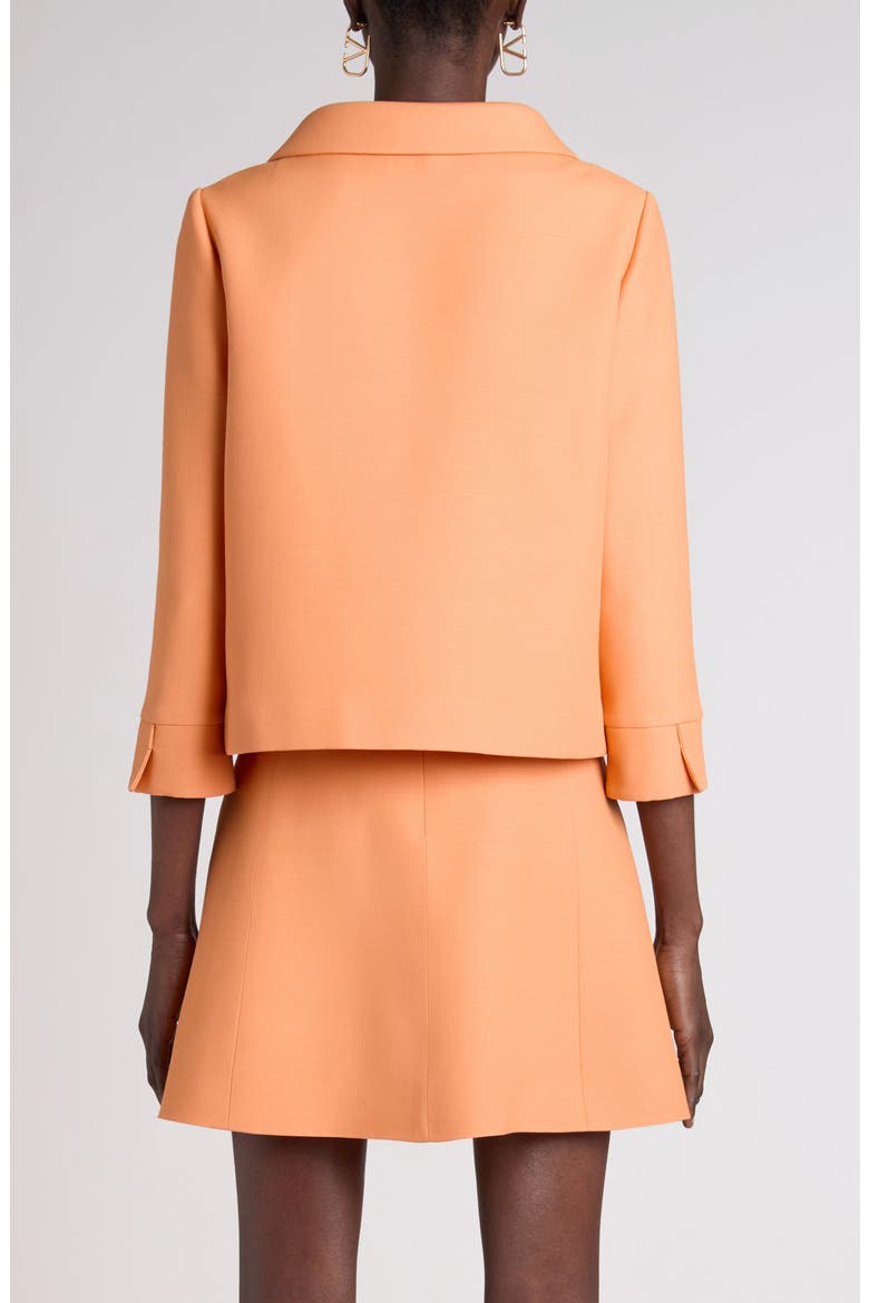 Wool & Silk Crepe Couture Jacket, Alternate, color, ORANGE