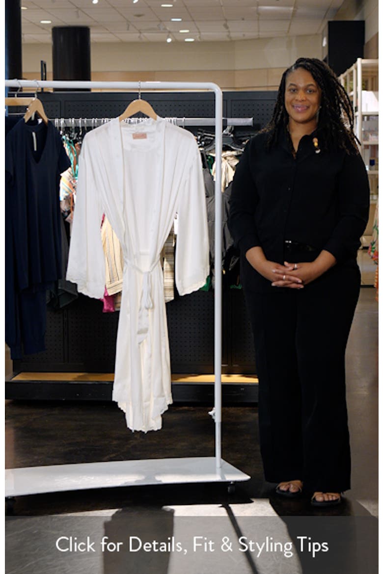 Camille Lace Trim Silk Robe video