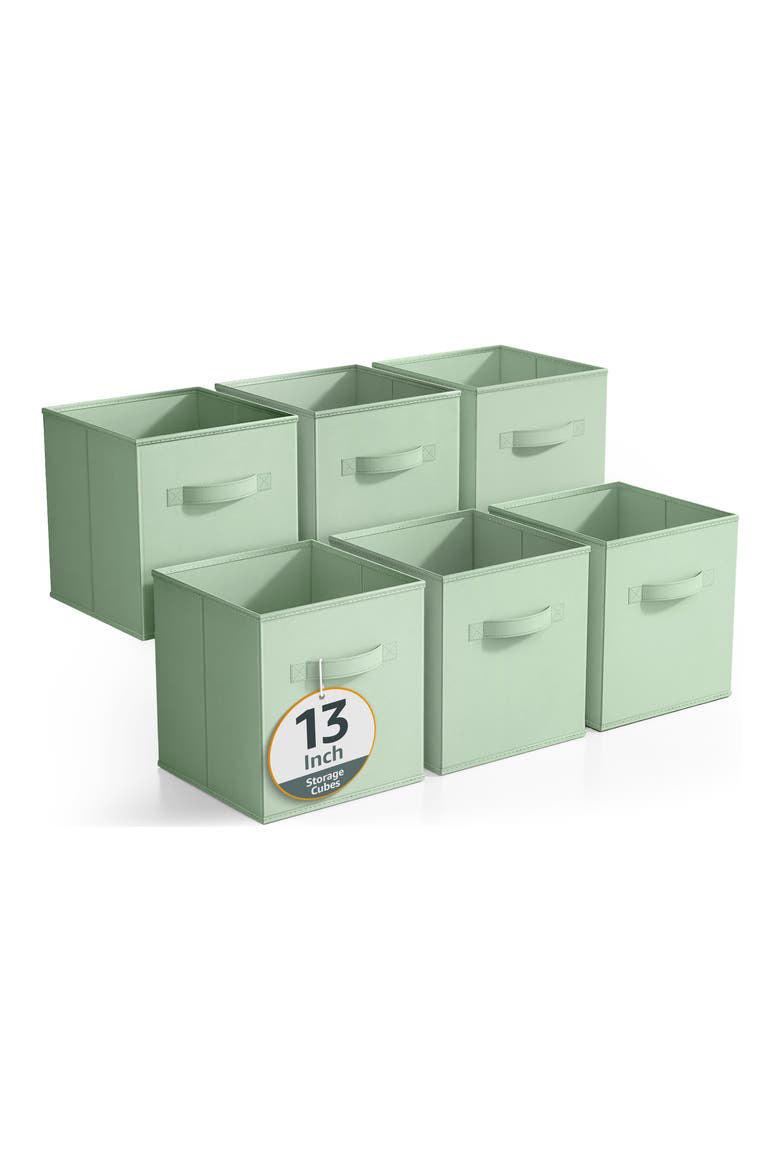 6-Pack Collapsible Storage Cube, Main, color, GREEN