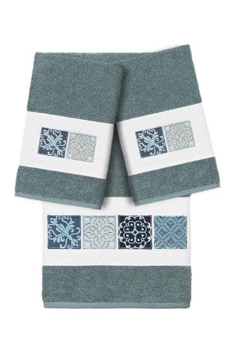 Vivian 3-Piece Embellished Towel - Teal