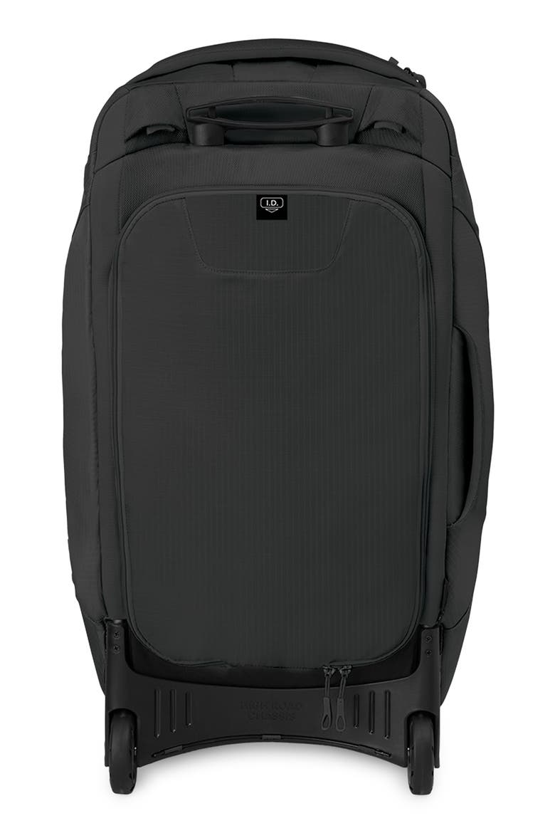 Sojourn 28-Inch 80-Liter Wheeled Recycled Nylon Travel Pack, Alternate, color, BLACK