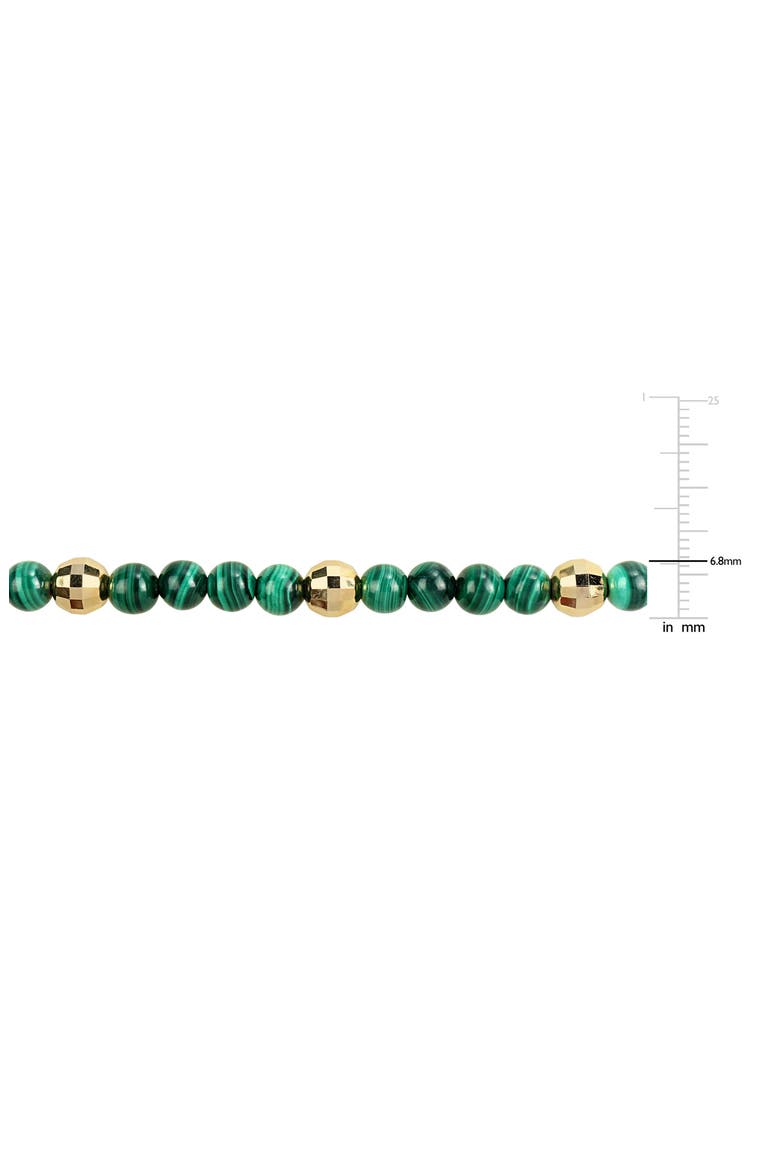 Men's Semiprecious Stone Beaded Bracelet, Alternate, color, GREEN