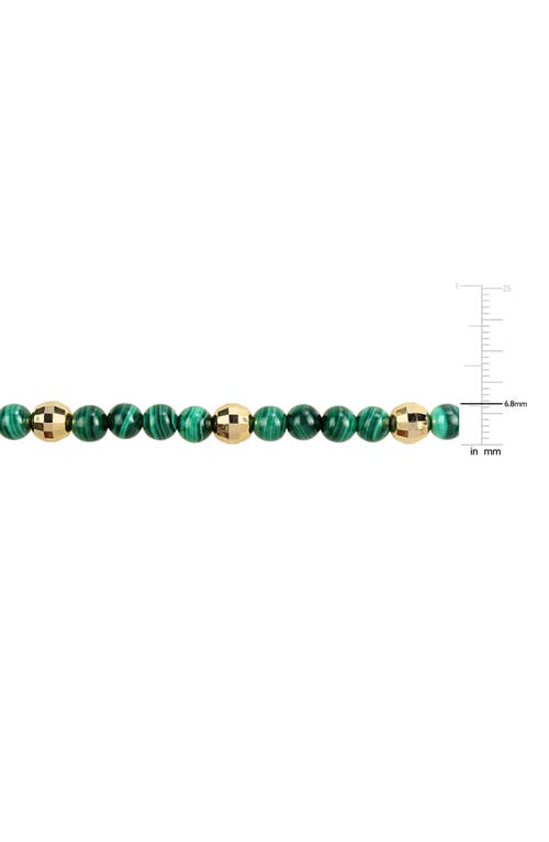 Delmar Semiprecious Stone Beaded Bracelet In Green