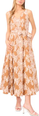Ted Baker Elana Floral Embroidered Sleeveless Midi Dress