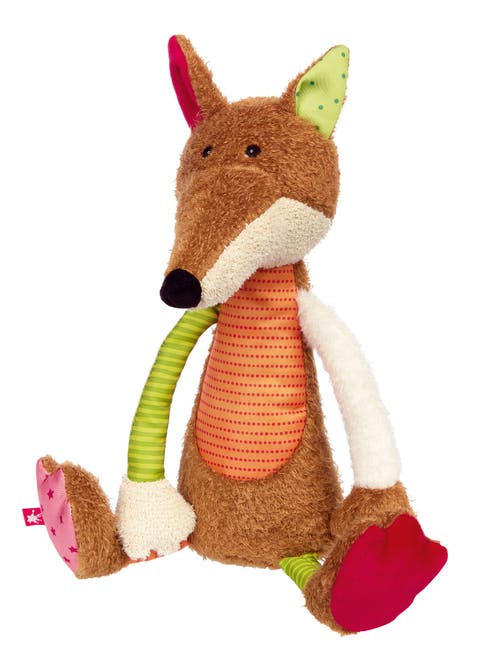 Patchwork Striped Fox Plush Toy