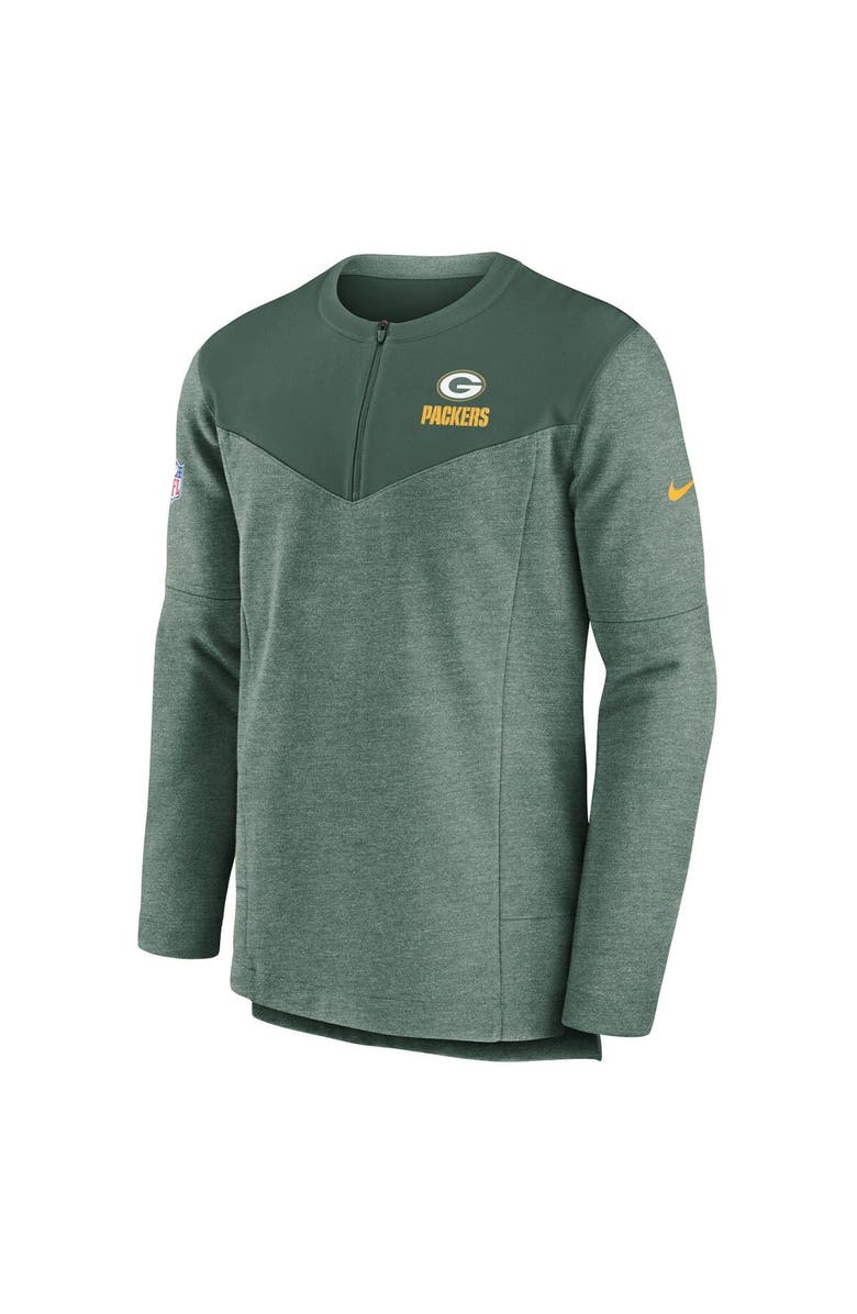 Nike Men's Nike Green Green Bay Packers Sideline Lockup Performance Quarter-Zip Top, Alternate, color, Green